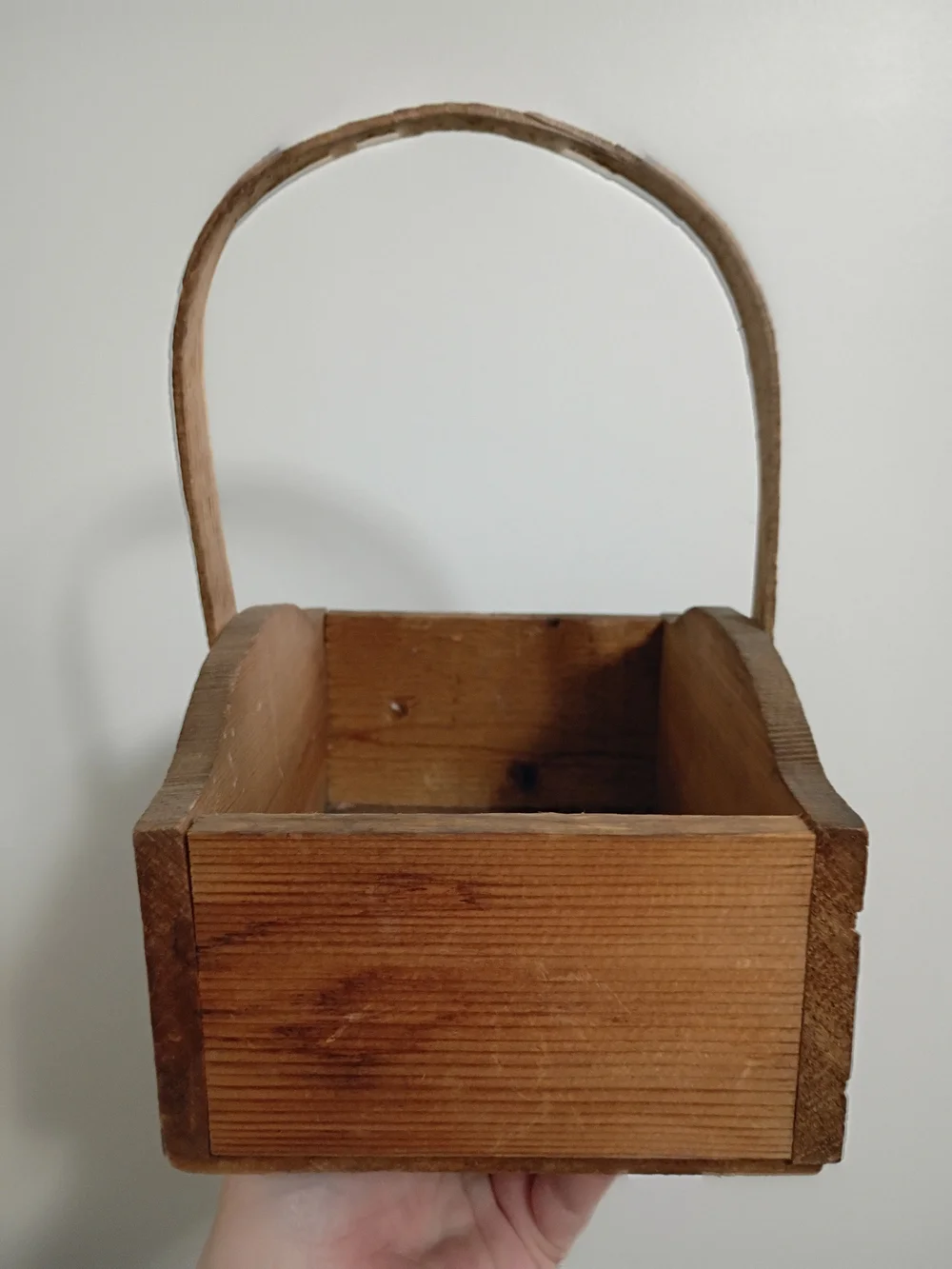 Ober Thread Company Wooden Basket Advertising Vintage Decor
